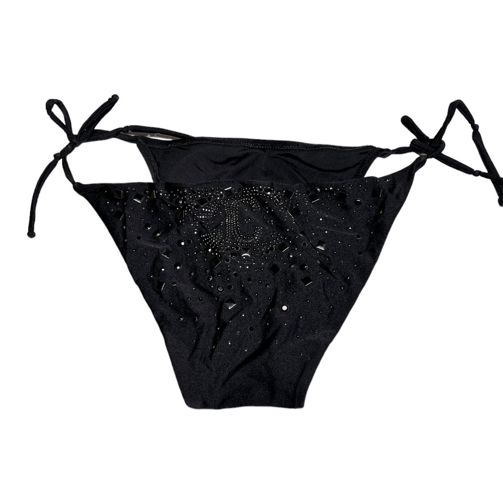 Just Cavalli Y2K Jeweled Bikini Bottom Swim Size M EUC